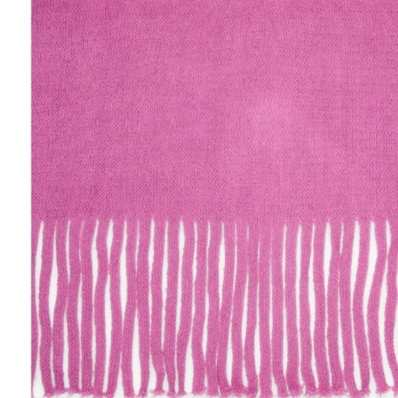 MADDEN NYC 2 PIECE PINK POM RHINESTONE HAT AND FRINGED SCARF SET - Picture 9 of 9